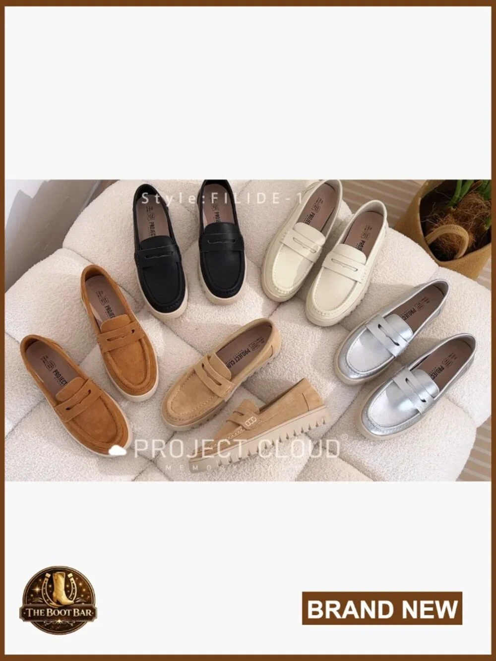 Genuine Leather Loafers with Memory Foam, Slip-Resistant Work Shoes
